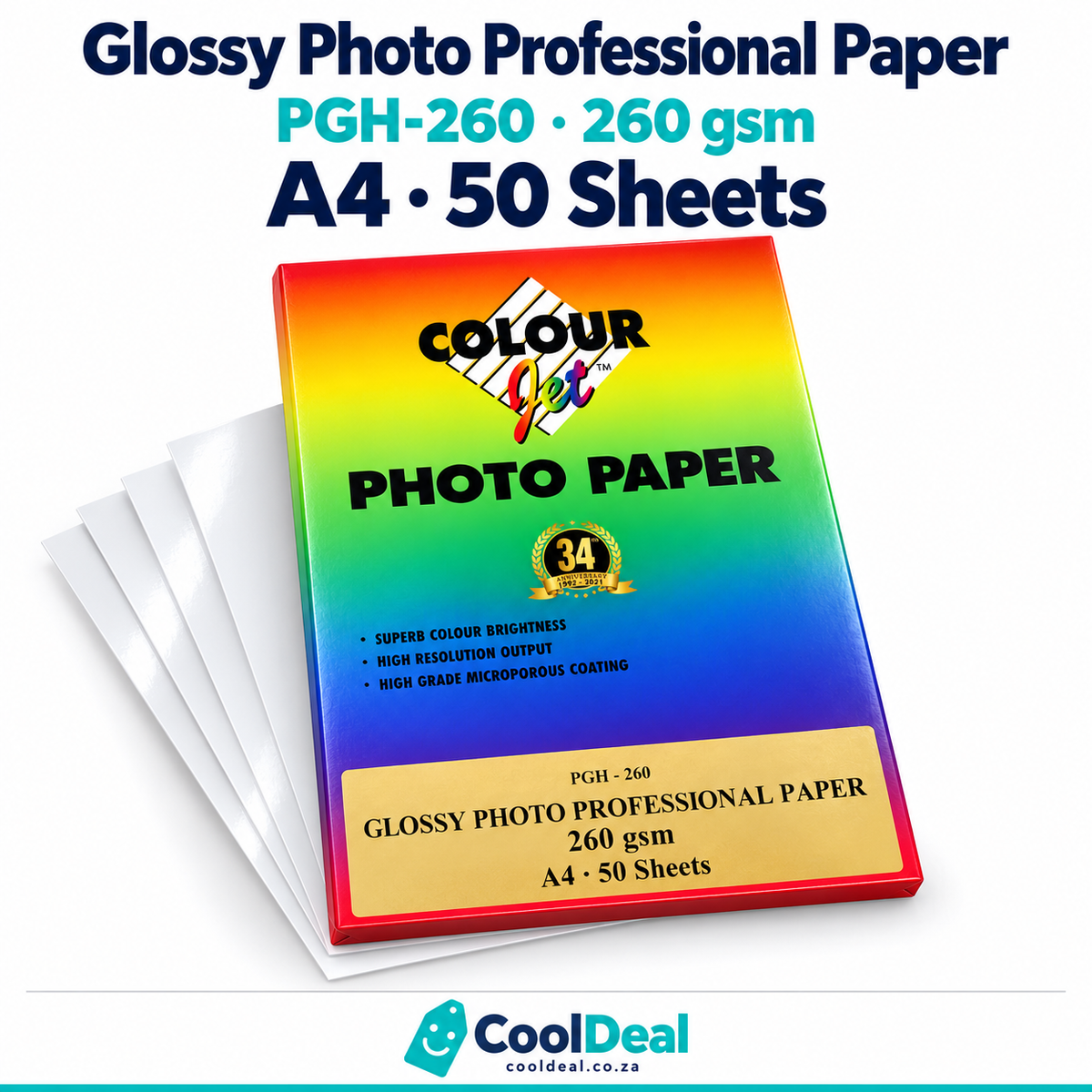 Colourjet PGH-260 Glossy Photo Professional Paper 260gsm