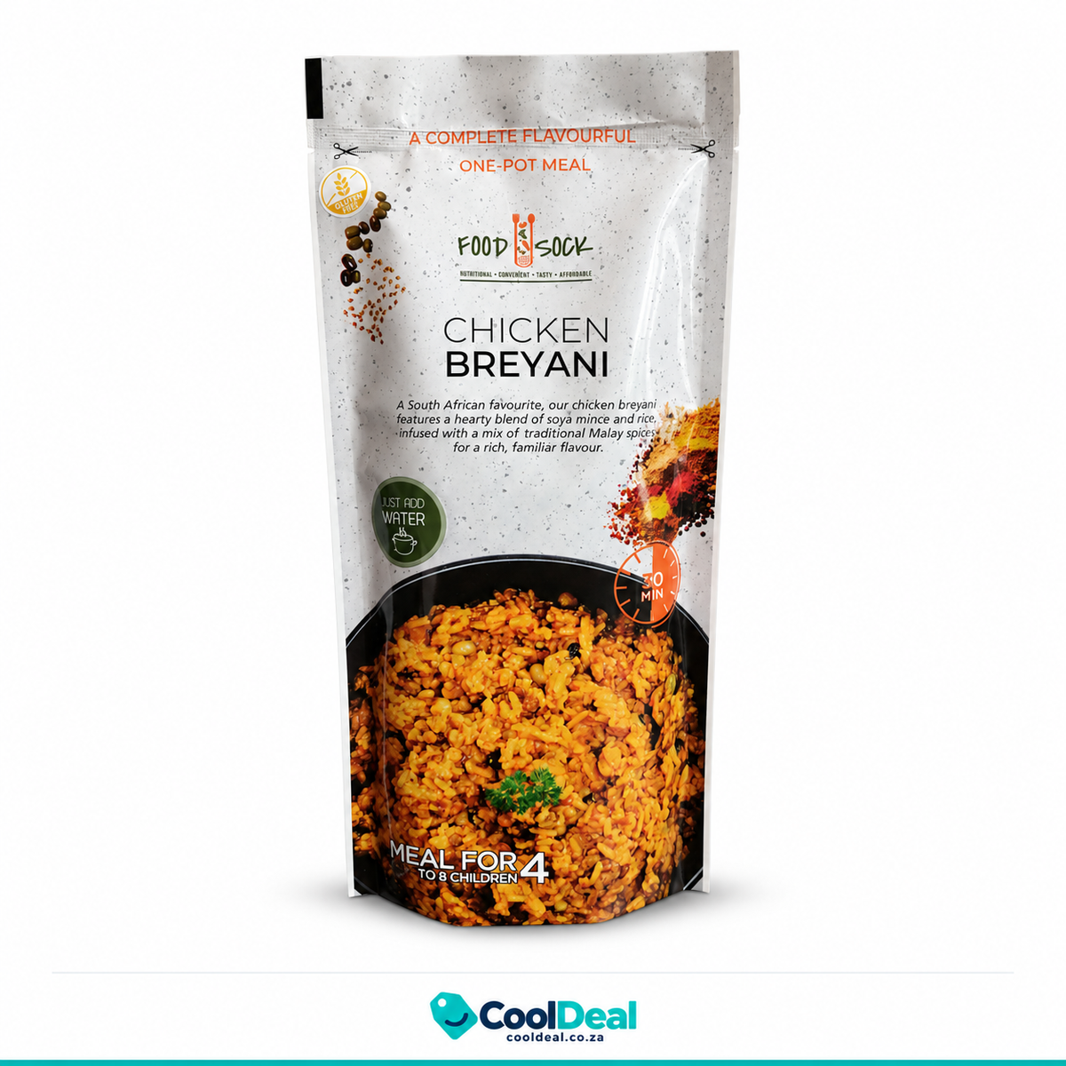 Food Sock Chicken Breyani – Just Add Water One-Pot Meal | Feeds 4