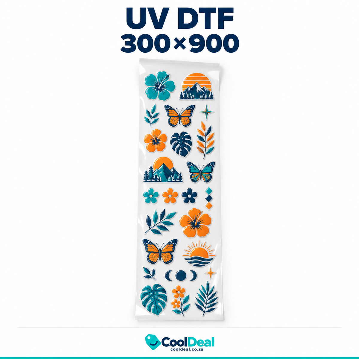UV DTF Transfer Sheet – Upload Your Artwork | A4, A3, 300×500 & 300×900 mm