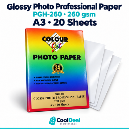 Colourjet PGH-260 Glossy Photo Professional Paper 260gsm
