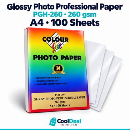 Colourjet PGH-260 Glossy Photo Professional Paper 260gsm