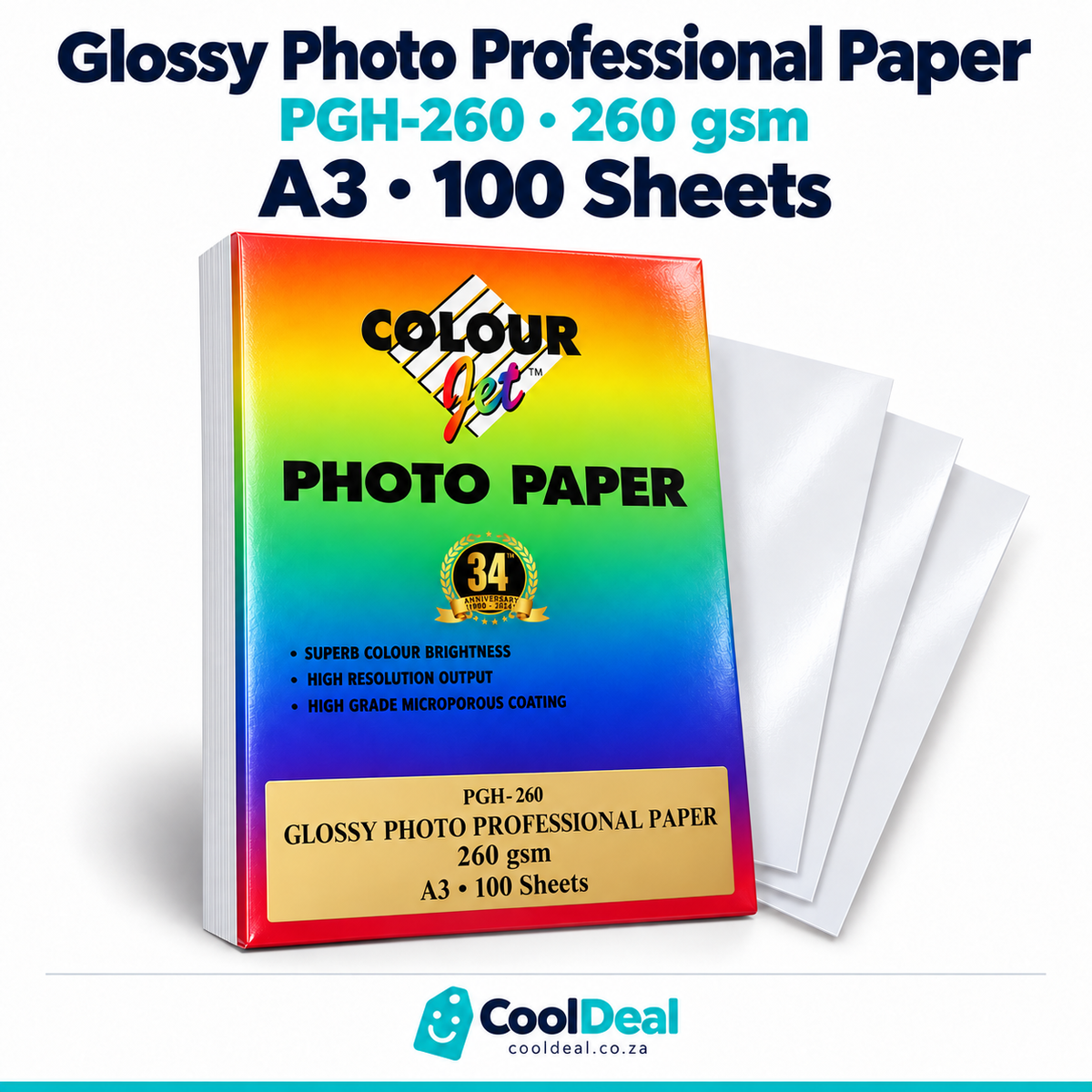 Colourjet PGH-260 Glossy Photo Professional Paper 260gsm