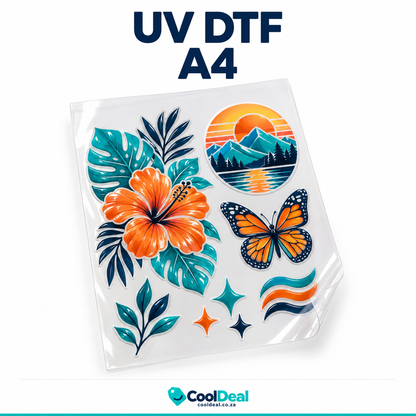 UV DTF Transfer Sheet – Upload Your Artwork | A4, A3, 300×500 & 300×900 mm