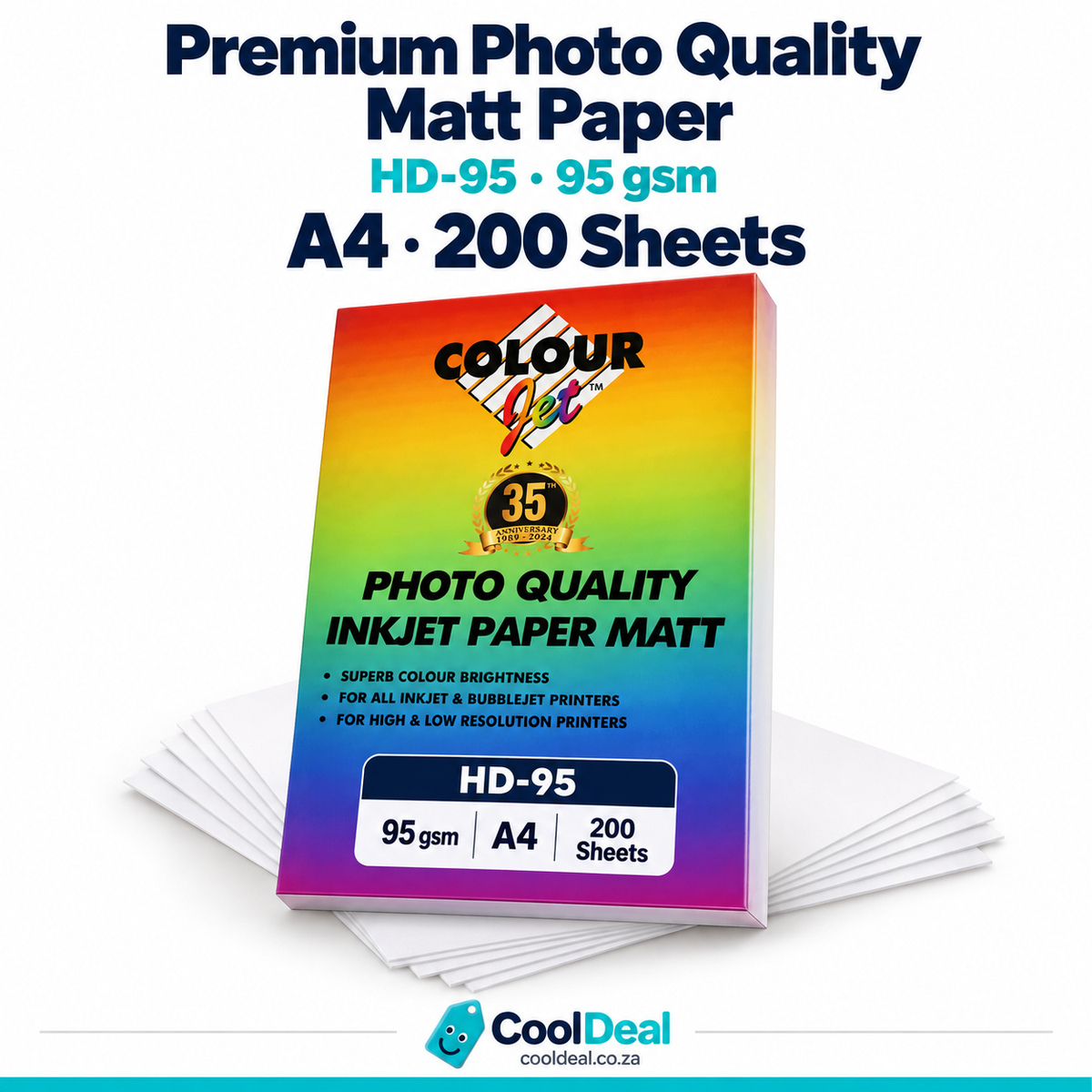 Colourjet HD-95 Premium Photo Quality Matt Paper 95gsm