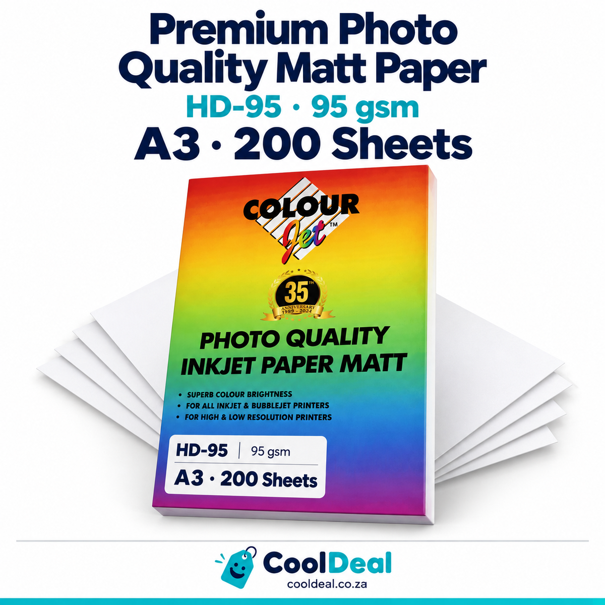 Colourjet HD-95 Premium Photo Quality Matt Paper 95gsm