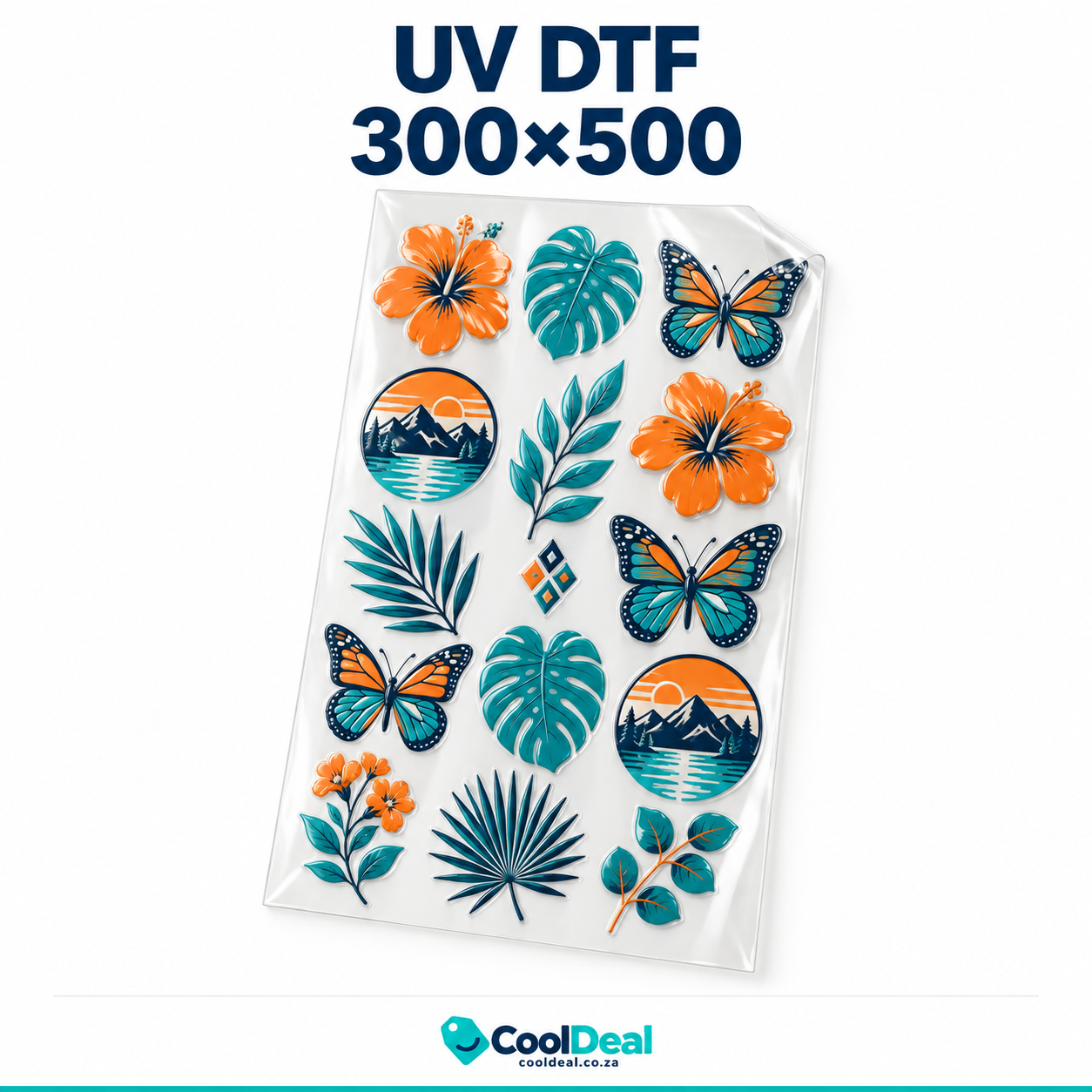 UV DTF Transfer Sheet – Upload Your Artwork | A4, A3, 300×500 & 300×900 mm