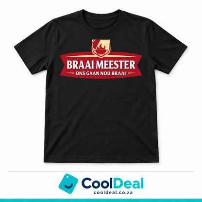 “Braai Meester” – Ons Gaan Nou Braai | Funny Afrikaans T-Shirt